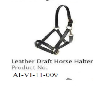 LEATHER DRAFT HORSE HALTER